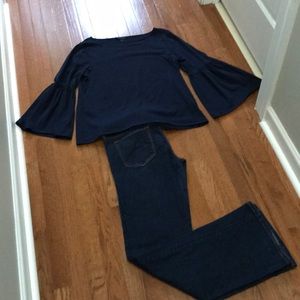 Banana Republic Bootcut Jeans and Large Shirt